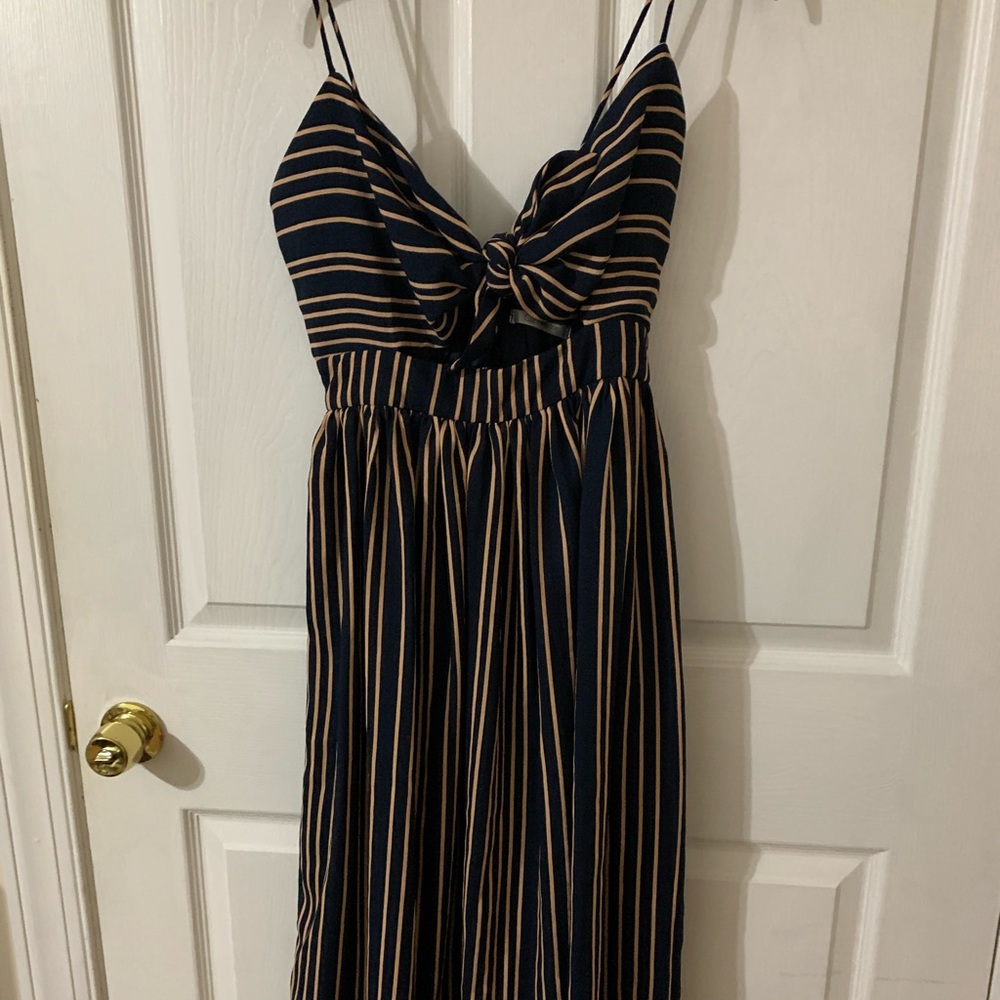 Peep front women’s midi dress